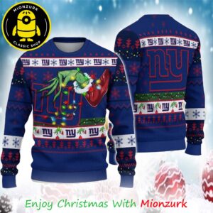 Grinch’s Hand Football New York Giants NFL Special 2025 Ugly Sweater For Men Woman