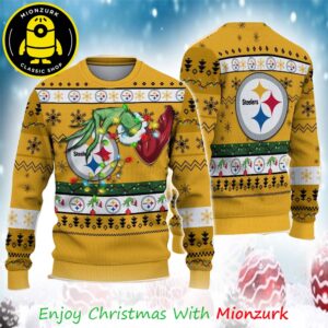 Grinch’s Hand Football Pittsburgh Steelers Special NFL 2025 Ugly Sweater