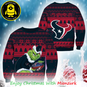 Houston Texans Football Grinch Christmas NFL 2025 Ugly Sweater