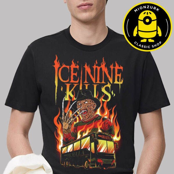 Ice Nine Kills X A Nightmare on Elm Street Freddy Krueger On Fire Art Unisex T-Shirt