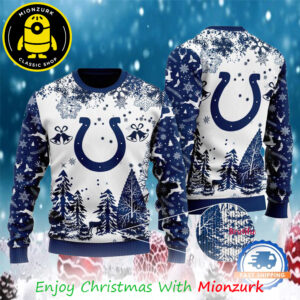 Indianapolis Colts Logo Football Team NFL Special Xmas Tree 2025 Christmas Ugly Sweater