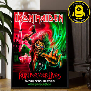 Iron Maiden World Tour 2026 Run For Your Lives Home Decor Poster Canvas
