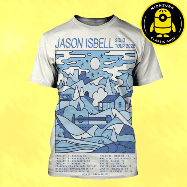 Jason Isbell Solo Tour 2026 Schedule All Over Print Shirt