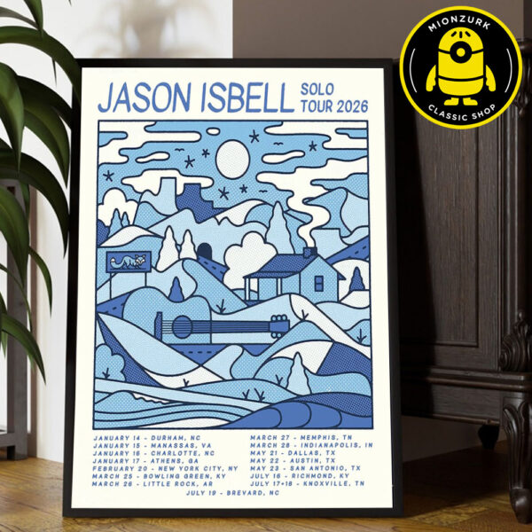 Jason Isbell Solo Tour 2026 Schedule Home Decor Poster Canvas