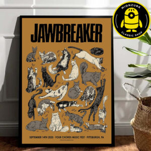 Jawbreaker Event Poster At Four Chords Music Fest In Pittsburgh PA On September 14th 2025 Home Decor Poster Canvas