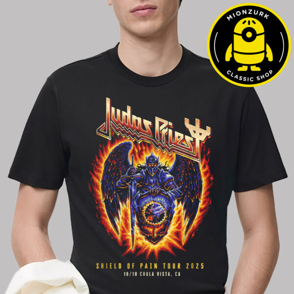 Judas Priest Exclusive Tee Shield Of Pain Tour 2025 In Chula Vista CA On October 18 2025 Unisex T-Shirt