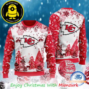 Kansas City Chiefs Logo Football Team NFL Special Xmas Tree 2025 Ugly Sweater For Family