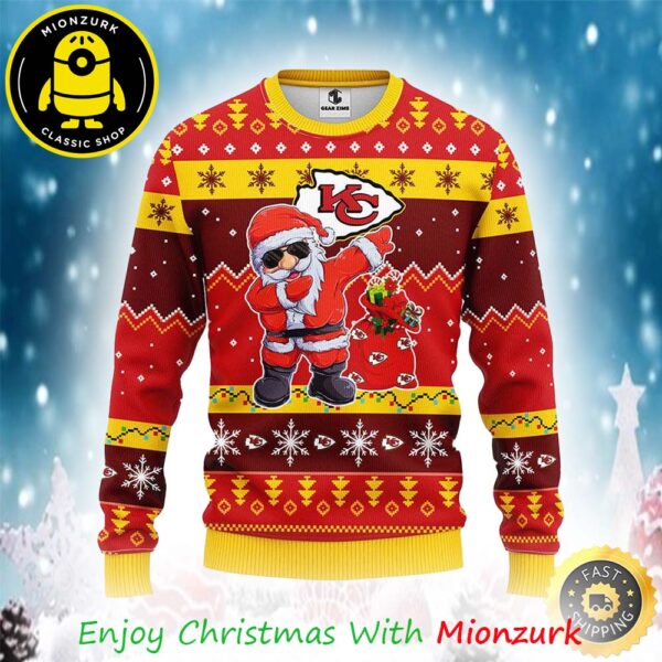 Kansas City Chiefs NFL Santa Claus Xmas 2025 Ugly Sweater