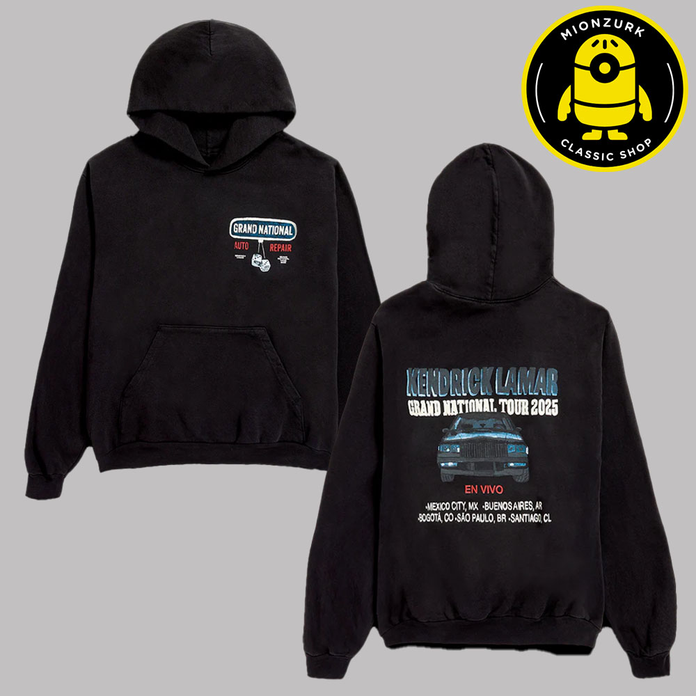 Kendrick Lamar Grand National Tour 2025 Auto Repair LATAM En vivo Schedule Unisex Hoodie