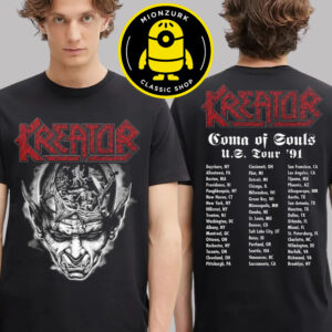 Kreator Merch Tee US Tour 1991 Schedule Two Sided Unisex T-Shirt