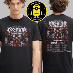 Kreator With Carcass Exodus And NAILS Event Poster UK And Europe Tour 2026 Dates List Two Sided Unisex T-Shirt