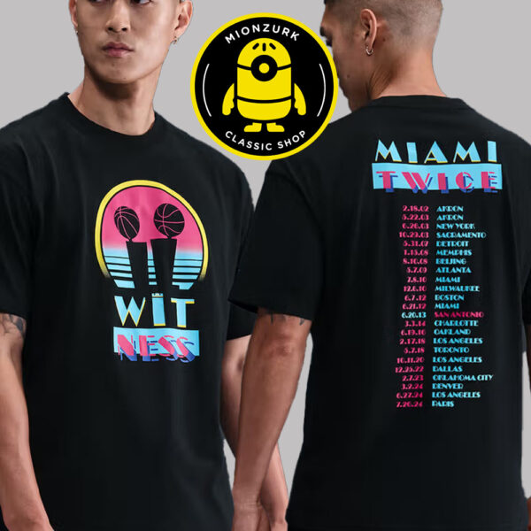 LeBron James 23 Nike Miami Twice June 20 2013 San Antonio Two Sided Unisex T-Shirt