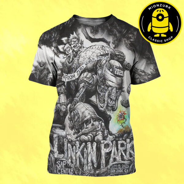 Linkin Park From Zero 2025 Tour San Jose Merch Poster At SAP Center In San Jose CA On September 15 2025 All Over Print Shirt