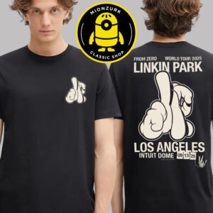 Linkin Park From Zero LA hand Event Tee In Los Angeles On September 13 2025 At Intuit Dome World Tour Two Sided Unisex T-Shirt