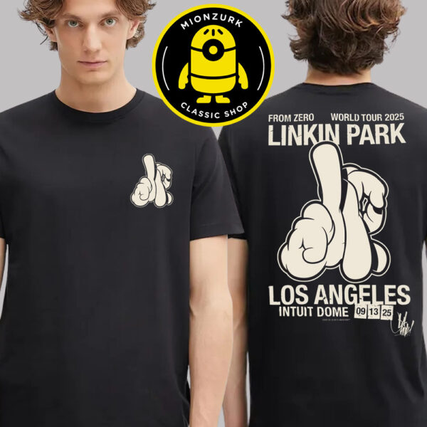 Linkin Park From Zero LA hand Event Tee In Los Angeles On September 13 2025 At Intuit Dome World Tour Two Sided Unisex T-Shirt