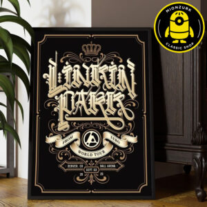 Linkin Park From Zero Official Poster In Denver CO 2025 At Ball Arena On September 3 2025 Home Decor Poster Canvas
