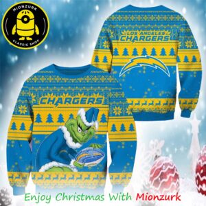 Los Angeles Chargers Football Grinch NFL Christmas 2025 Ugly Sweater For Man And Woman