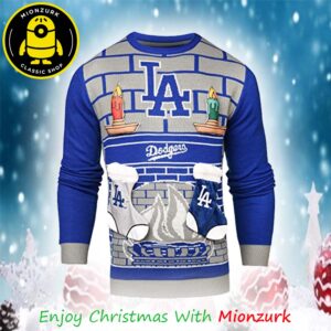 Los Angeles Dodgers Christmas Stocking LA MLB 2025 Ugly Sweater For Family