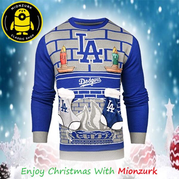 Los Angeles Dodgers Christmas Stocking LA MLB 2025 Ugly Sweater For Family