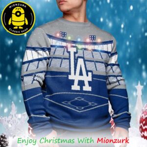 Los Angeles Dodgers Light Up 2025 Xmas Ugly Sweater For Fan