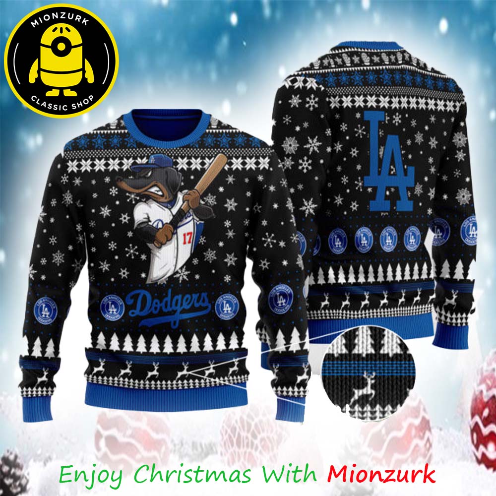 Los Angeles Dodgers Logo LA MLB 2025 Ugly Christmas Sweater