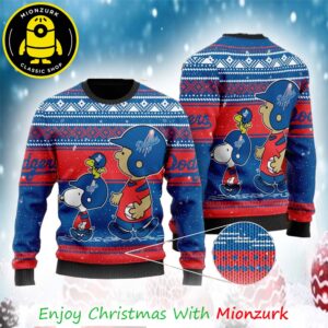 Los Angeles Dodgers Snoopy And Peanut MLB 2025 Ugly Christmas Sweater