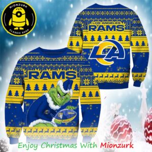 Los Angeles Rams Football NFL Grinch Christmas 2025 Ugly Sweater