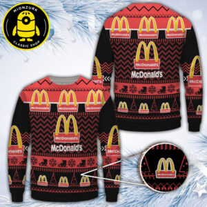 McDonald’s Logo Uniform Fast Food Ugly Christmas Sweater Gift For Holiday