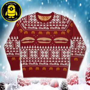 McDonald’s World Famous Burger Xmas 2025 Holiday Gift Ugly Christmas Sweater