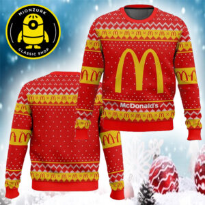 McDonald’s World Famous Fast Food 2025 Ugly Christmas Sweater Gift For Holiday