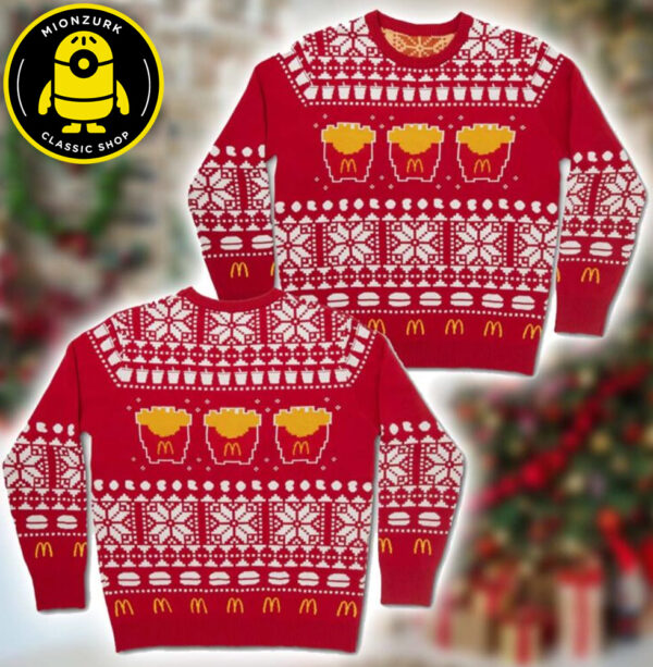 McDonald’s World Famous Fries Xmas 2025 Holiday Gift Ugly Christmas Sweater