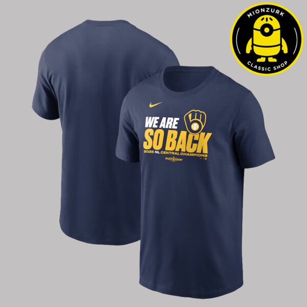 Milwaukee Brewers Nike 2025 MLB NL Central Division Champions Unisex T-Shirt