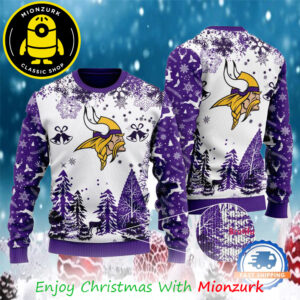 Minnesota Vikings Logo Football Team NFL Special Xmas Tree Christmas Ugly Sweater