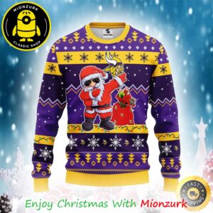 Minnesota Vikings NFL Santa Claus Xmas 2025 Ugly Sweater