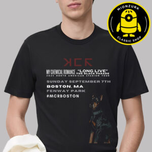 My Chemical Romance Event Poster Long Live The Black Parade 2025 North American Stadium Tour In Boston MA At Fenway Park On September 7th 2025 Unisex T-Shirt