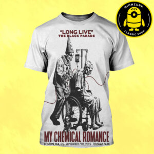 My Chemical Romance Event Poster Long Live The Black Parade On Boston MA At Fenway Park On September 7th 2025 All Over Print Shirt
