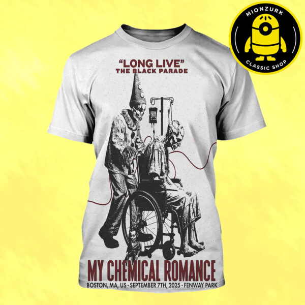 My Chemical Romance Event Poster Long Live The Black Parade On Boston MA At Fenway Park On September 7th 2025 All Over Print Shirt