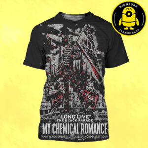 My Chemical Romance Show Poster In Tampa Florida 2025 At Raymond James Stadium On September 13th 2025 All Over Print Shirt