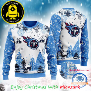 NFL Tennessee Titans Logo Football Team Special Xmas Tree 2025 Ugly Sweater For Men And Woman