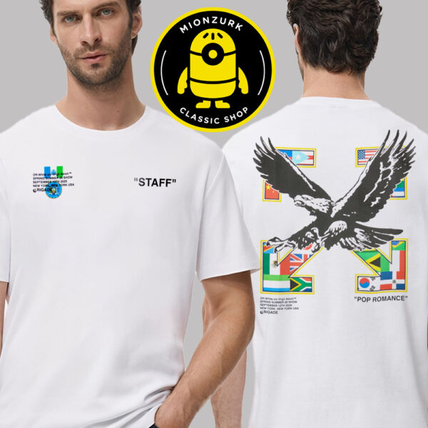 Off White X Brigade Staff Pop Romance Two Sided Unisex T-Shirt