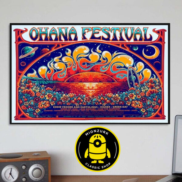 Ohana Festival 2025 Merchandise Event Poster At Doheny State Beach In Dana Point CA On September 26 27 And 28 2025 Home Decor Poster Canvas