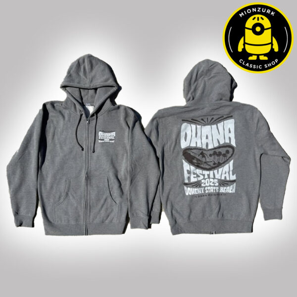Ohana Festival 2025 Merchandise Psychedelic At Doheny State Beach In Dana Point CA On September 26 27 And 28 2025 Unisex Zip Hoodie