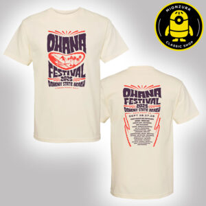 Ohana Festival 2025 Psychedelic Event Tee Line Up At Doheny State Beach In Dana Point CA On September 26 27 And 28 2025 Two Sided Unisex T-Shirt