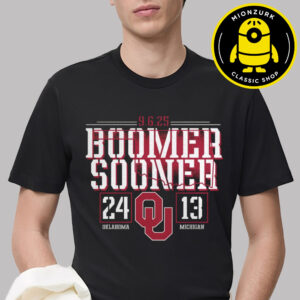 Oklahoma Sooners Football Vs Michigan Wolverines Football Score 24-13 Boomer Sooner NCAA Unisex T-Shirt
