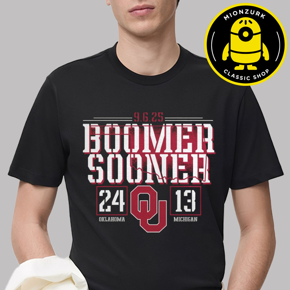 Oklahoma Sooners Football Vs Michigan Wolverines Football Score 24-13 Boomer Sooner NCAA Unisex T-Shirt