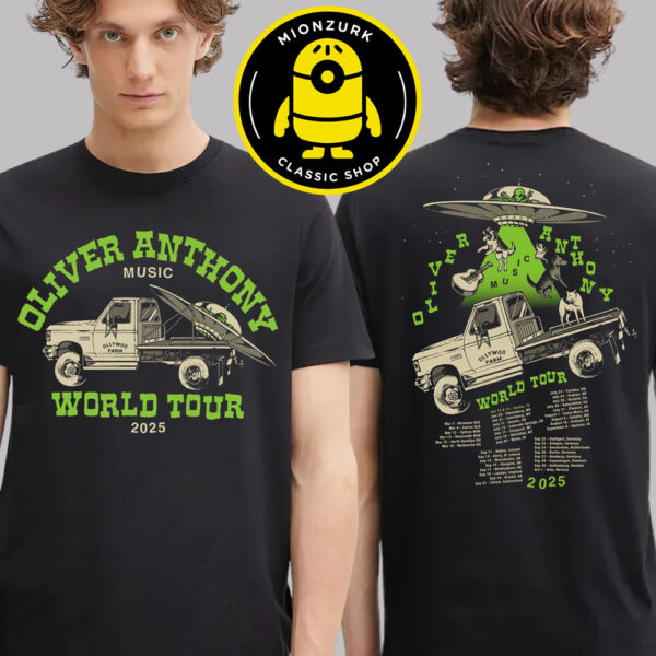 Oliver Anthony Merch Tee Music World Tour 2025 Schedule The UFO Artwork Two Sided Unisex T-Shirt