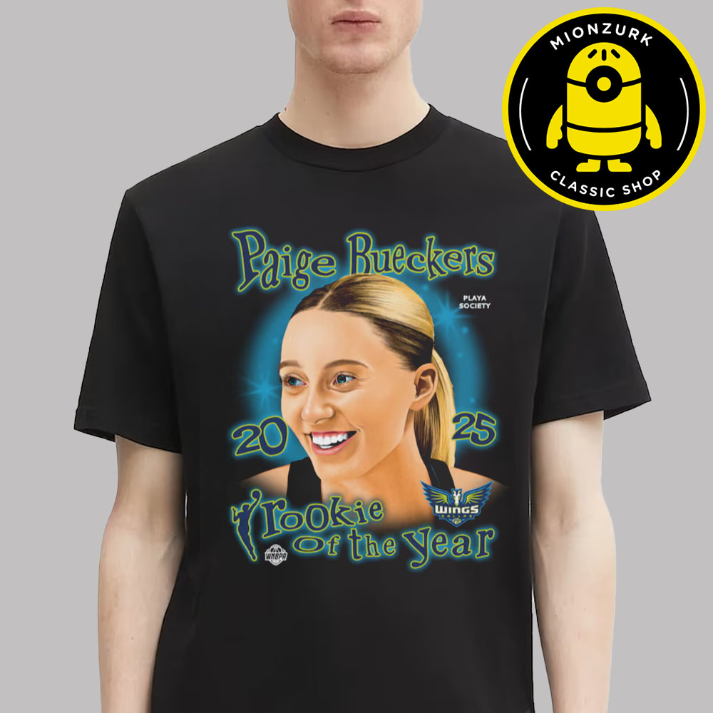Paige Bueckers Dallas Wings Playa Society 2025 WNBA Rookie Of The Year Unisex T-Shirt