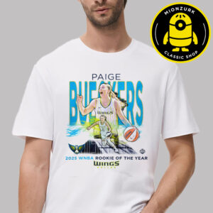 Paige Bueckers Dallas Wings Stadium Essentials White 2025 WNBA Rookie Of The Year Unisex T-Shirt
