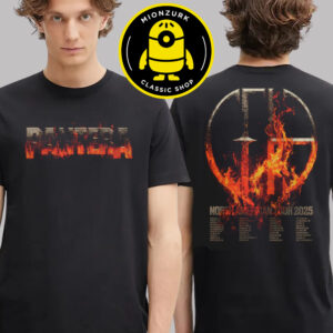 Pantera Molten Logo North American 2025 Tour Schedule Two Sided Unisex T-Shirt