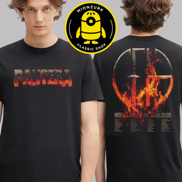 Pantera Molten Logo North American 2025 Tour Schedule Two Sided Unisex T-Shirt